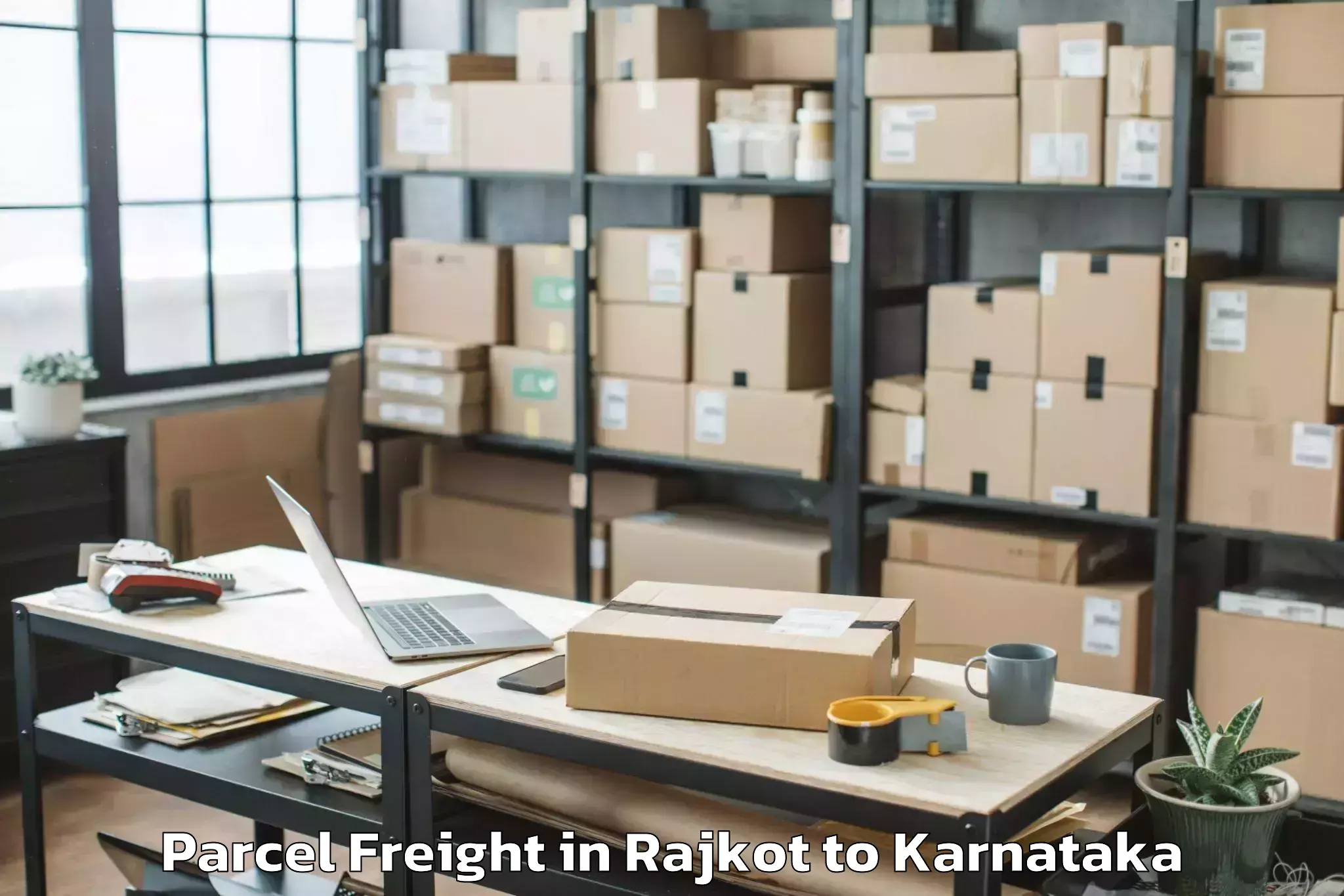 Hassle-Free Rajkot to Hubballi Parcel Freight